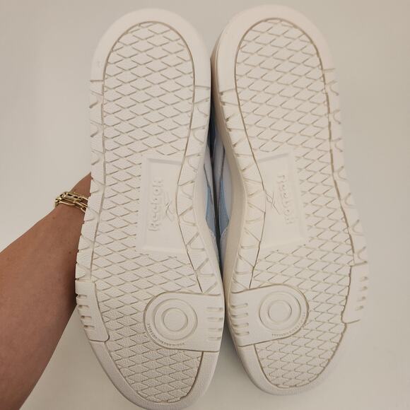 Reebok Women's Club C Double Revenge Sneaker, White/Feel Good Blue/Chalk, 10 - Picture 8 of 10